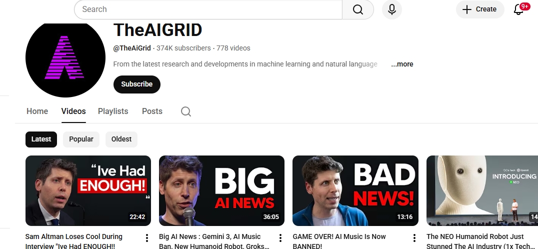Alt="AI YouTube Channels for Learning" 